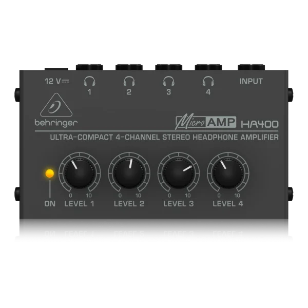 Amplificador de Audífonos de 4 Canales Behringer MICROAMP HA400