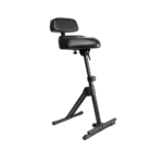 Taburete Regulable en Altura con Reposapiés y Respaldo Gravity FM SEAT1 BR