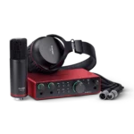 Paquete de Interfaz, Micrófono y Audífonos Focusrite StudioScarlett 2i2